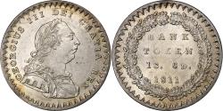 World Coins - United Kingdom, George III, 18 pence token, 1811, Bank of England, Silver
