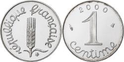 World Coins - France, 1 Centime, Épi, 2000, MDP, Proof, Stainless Steel,