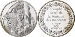 World Coins - France, Medal, Peinture, Nymphe Détail de la Fontaine des Innocents, Silver