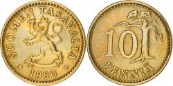 World Coins - Coin, Finland, 10 Pennia, 1980, , Aluminum-Bronze, KM:46