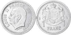World Coins - Coin, Monaco, Louis II, Franc, 1943, , Aluminum, KM:120, Gadoury:131