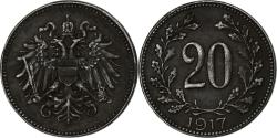World Coins - Austria, Karl I, 20 Heller, 1917, Vienna, Iron,