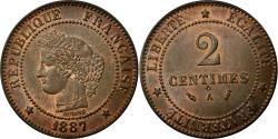 World Coins - Coin, France, Cérès, 2 Centimes, 1887, Paris, , Bronze, KM:827.1