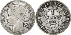 World Coins - France, Franc, Cérès, 1888, Paris, Silver, , Gadoury:465a, KM:822.1