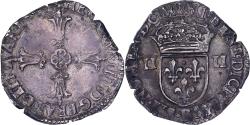 World Coins - France, Henri IV, 1/4 Ecu, Uncertain date, Angers, Silver,