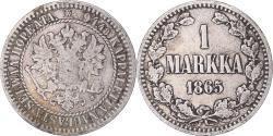World Coins - Coin, Finland, Alexander II, Markka, 1865, Helsinki, , Silver, KM:3.1