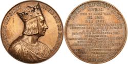 World Coins - France, Medal, Les Rois de France, Louis IX, 1837, Bronze, Caqué,