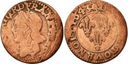 World Coins - Coin, France, Louis XIII, Double tournois de Warin, tête à gauche, Double
