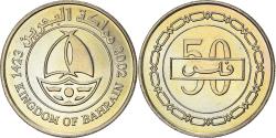 World Coins - Coin, Bahrain, Hamed Bin Isa, 50 Fils, 2002/AH1423, , Copper-nickel, KM:25