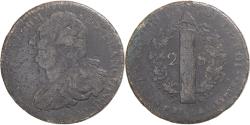 World Coins - Coin, France, Louis XVI, 2 Sols, 1792 / AN 4, Lyon, , Métal de cloche