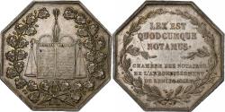 World Coins - France, Token, Notaires de l'Arrondissement de Senlis, Oise, Silver, Caqué