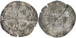 World Coins - France, Henri IV, Douzain de Béarn, 1593, Morlaas, Billon,