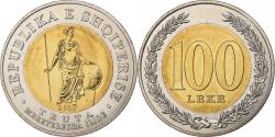 World Coins - Albania, 100 Lekë, 2000, Pessac, Bi-Metallic,
