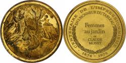 World Coins - France, Medal, Femmes au jardin, Claude Monet, Vermeil,