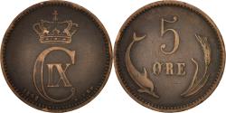 World Coins - Coin, Denmark, Christian IX, 5 Öre, 1898, Copenhagen, , Bronze
