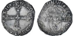 World Coins - France, Charles X, 1/8 d'écu à la croix de face, 1592, Nantes, Silver