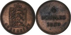 World Coins - Guernsey, William IV, 4 Doubles, 1830, Soho Mint, Bronze, , KM:2