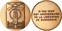 World Coins - France, Medal, 40ème Anniversaire de la Libération de Dunkerque, 1985, Bronze