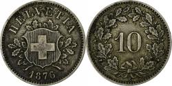 World Coins - Switzerland, 10 Rappen, 1876, Bern, Billon, , KM:6