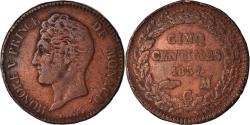 World Coins - Coin, Monaco, Honore V, 5 Centimes, Cinq, 1837, Monaco, , Copper
