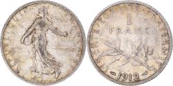 World Coins - Coin, France, Semeuse, Franc, 1912, , Silver, Gadoury:467