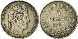 World Coins - Coin, France, Louis-Philippe, 5 Francs, 1848, Bordeaux, , Silver