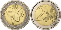 World Coins - Portugal, 2 Euro, Lusophony Games, 2009, Lisbon, Bi-Metallic, , KM:786