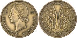 World Coins - French West Africa, 25 Francs, 1956, Aluminum-Bronze, , KM:7