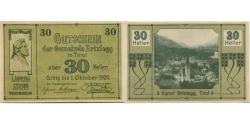 World Coins - Banknote, Austria, Brixlegg, 30 Heller, paysage, 1920, UNC(63) Mehl:FS 104a
