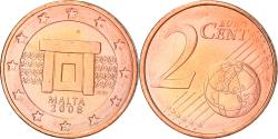 World Coins - Malta, 2 Euro Cent, 2008, Paris, , Copper Plated Steel, KM:126