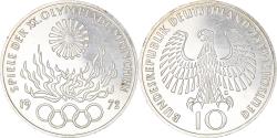 World Coins - Coin, GERMANY - FEDERAL REPUBLIC, 10 Mark, 1972, Karlsruhe, , Silver