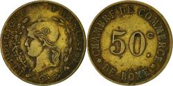 World Coins - Algeria, Token, 50 Centimes Bon de Commerce de Bône, , Brass