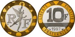 World Coins - France, 10 Francs, Génie, 1997, MDP, Proof, Bi-Metallic,