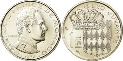 World Coins - Coin, Monaco, Rainier III, Franc, 1974, FDC, , Nickel, KM:140
