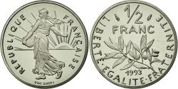 World Coins - Coin, France, Semeuse, 1/2 Franc, 1993, Paris, BE, , Nickel, KM:931.2