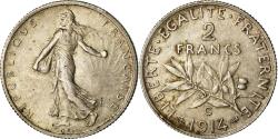 World Coins - Coin, France, Semeuse, 2 Francs, 1914, Castelsarrasin, , Silver