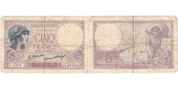 World Coins - France, 5 Francs, 1940-12-12, G.47110, EF(40-45)