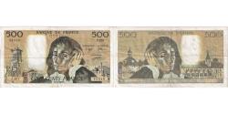 World Coins - France, 500 Francs, Pascal, 1989, S.291, EF(40-45), Fayette:71.40, KM:156g