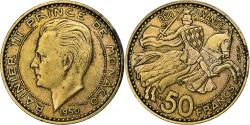 World Coins - Monaco, 50 Francs, 1950, Aluminum-Bronze,