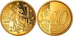 World Coins - France, 10 Euro Cent, 2009, Paris, Proof, , Brass, Gadoury:4b., KM:1410