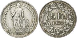 World Coins - Coin, Switzerland, 1/2 Franc, 1943, Bern, , Silver, KM:23