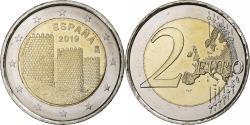 World Coins - Spain, 2 Euro, Old Town of Avila, 2019, Madrid, Bi-Metallic,