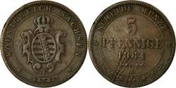 World Coins - Coin, German States, SAXONY-ALBERTINE, Johann, 5 Pfennig, 1864,