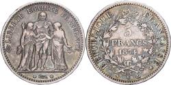 World Coins - Coin, France, Hercule, 5 Francs, 1874, Bordeaux, , Silver, KM:820.2, Le