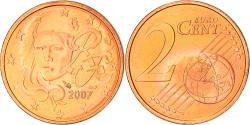 World Coins - France, 2 Euro Cent, 2007, Paris, , Copper Plated Steel, Gadoury:2