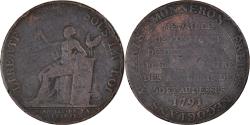 World Coins - Coin, France, 2 Sols, 1791, Birmingham, Monneron, , Bronze, KM:Tn23