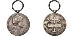 World Coins - France, Marine Marchande, Honneur et Travail, Shipping, Medal, 1909, Very Good