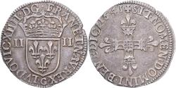 World Coins - France, Louis XIV, 1/4 Ecu, frappé au marteau, 1645, Poitiers, Silver