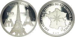 World Coins - France, Medal, Paris - La Tour Eiffel, Patrimoine, , Copper-Nickel Gilt