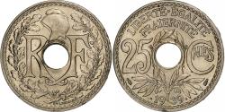 World Coins - France, 25 Centimes, Lindauer, .1939., Paris, Maillechort, , Gadoury:381